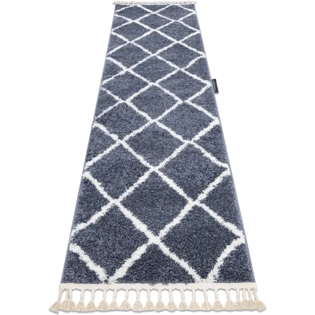 RUGSX Kleden Rugsx Tapijt, Vloerbekleding BERBER CROSS grijskleuring 70x250 cm