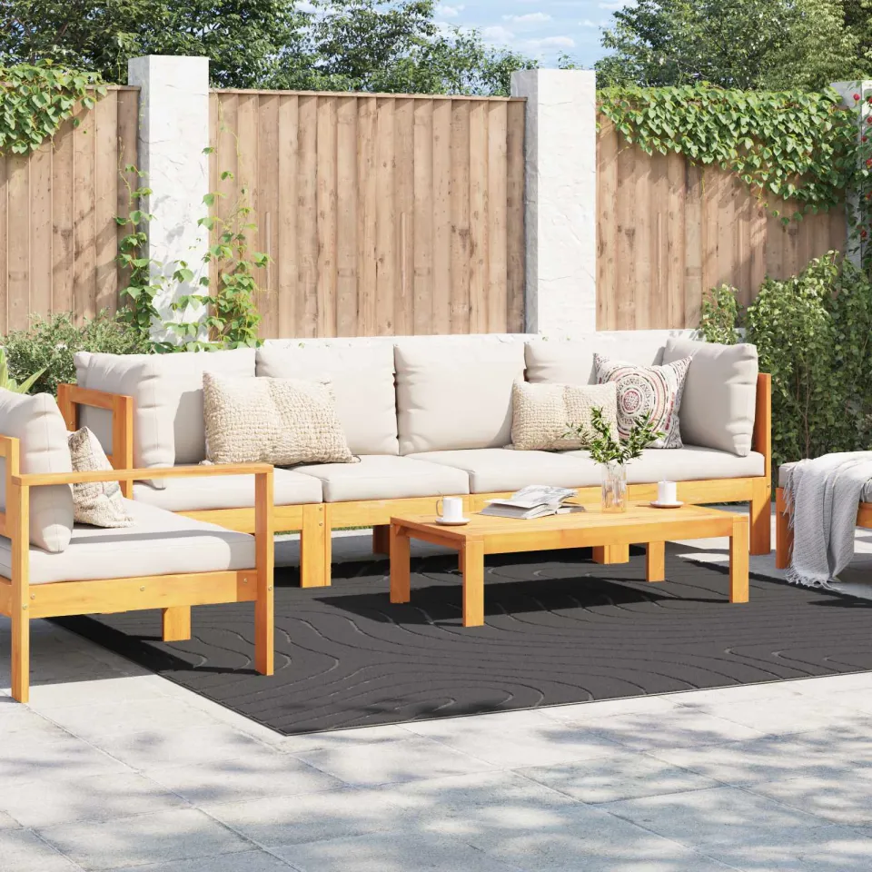 vidaXL Binnen- en buitentapijt PALMERAS Antraciet 240 x 240 cm, foto 3