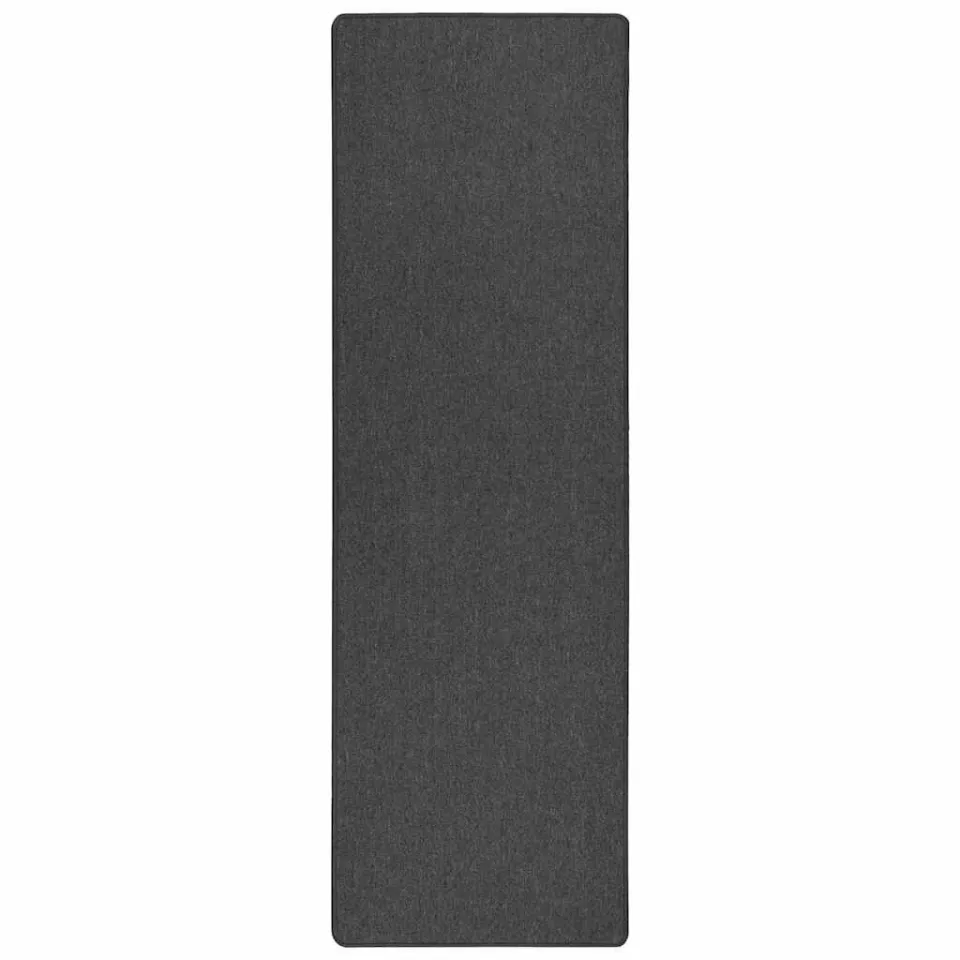 vidaXL Tapijt Loper Donkergrijs 100 x 250 cm 100% Polypropyleen Middelgrijs
