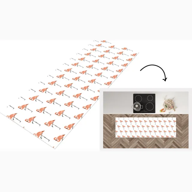 KitchenYeah Keukenloper - Loper keuken - Patronen - Vogel - Flamingo - Keukenloper vinyl