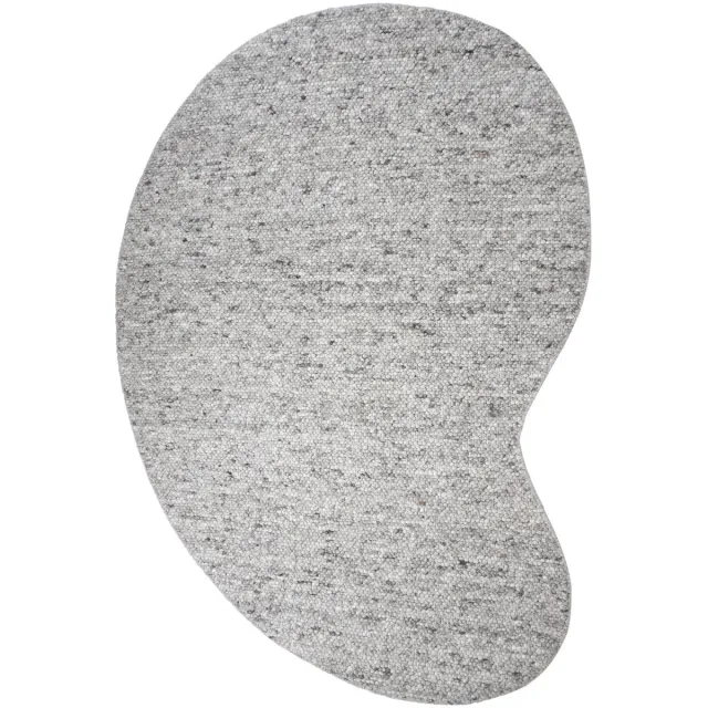 Veer Carpets Vloerkleed Stone Licht Grijs 421 - Organisch - Wollen Design Vloerkleed in Scandinavische / Japandi Stijl