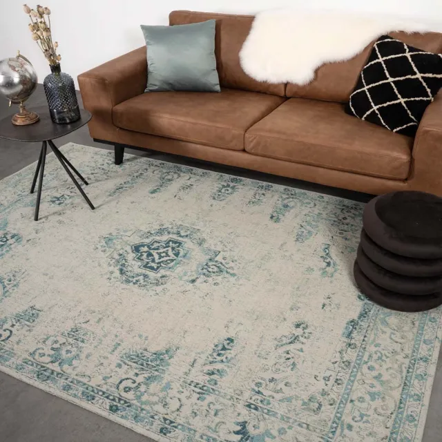 Heritaged Vintage vloerkleed - Nomad grijs/blauw 200x290