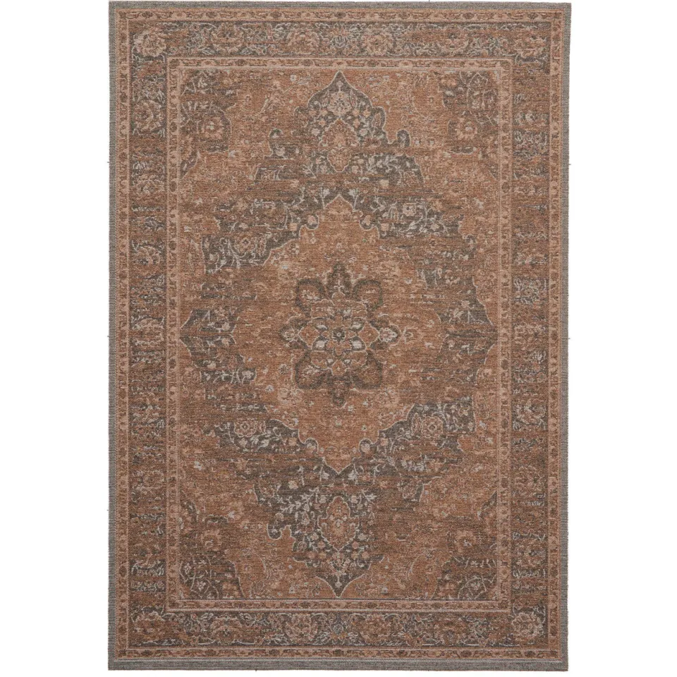 NOUS Living binnen- en buitenvloerkleed donkerbruin
