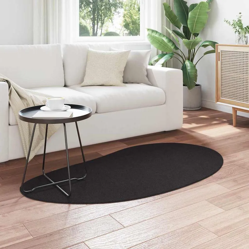 vidaXL Tapijt HUARTE Zwart 80 x 150 cm Polyester, foto 3