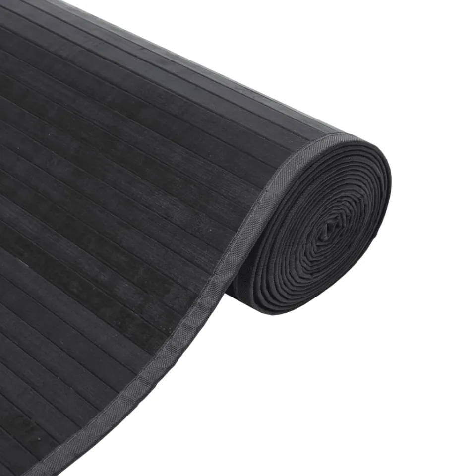 vidaXL Vloerkleed rechthoekig 70x100 cm bamboe grijs, foto 4