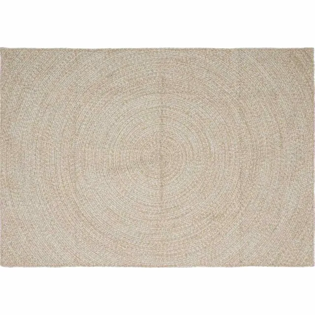 vidaXL Gebied - Tapijt - Natuurlijk - en - Wit - 160 - x - 230 - cm - Jute Natuurlijk en Wit