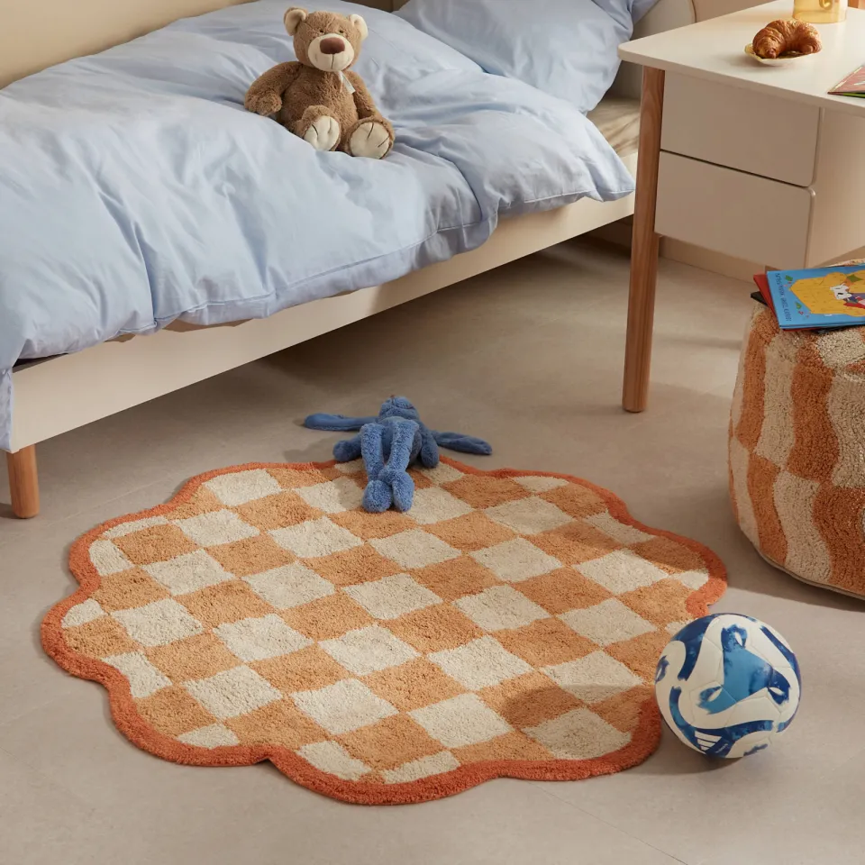 NOUS Kids Soof kindervloerkleed beige oranje, foto 4