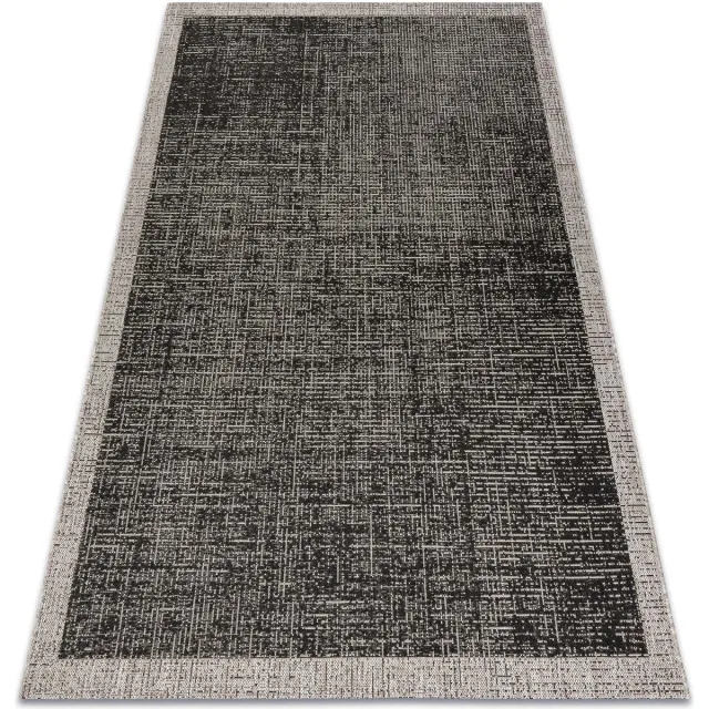 RUGSX Kleden Rugsx Sisal tapijt SISAL FLOORLUX 20401 Kader zwart 160x230 cm Grijs