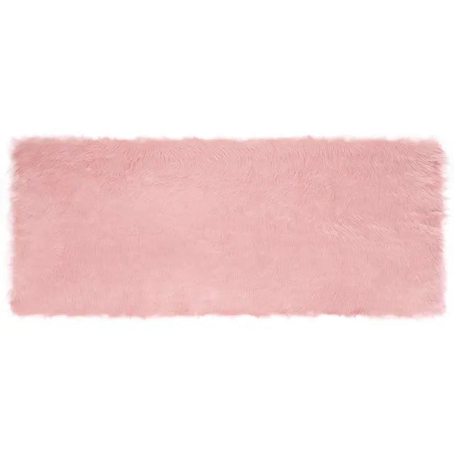 vidaXL Tapijt - van - imitatie - schapenvacht - TAFALLA - Roze - 80 - x - 200 - cm