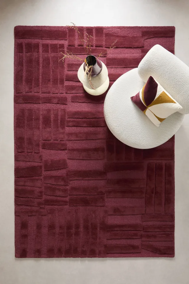 Studio LIVIT Velabu wol vloerkleed burgundy