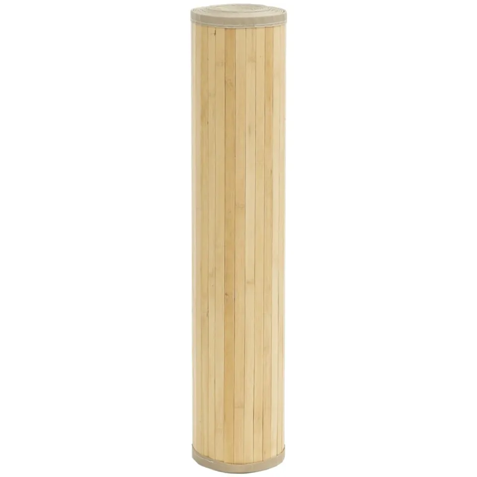 vidaXL Vloerkleed vierkant 100x100 cm bamboe lichtnaturel Beige