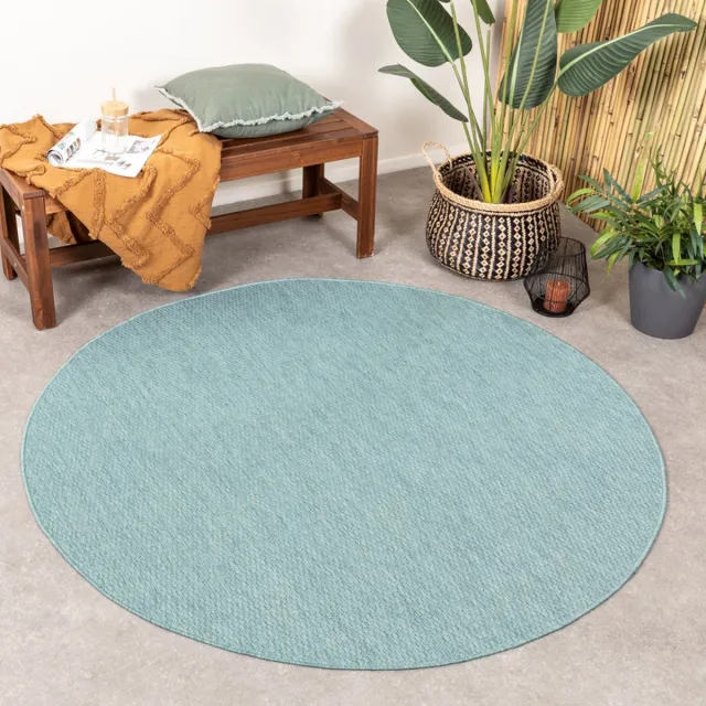 NATURL. Rond buitenkleed - Costa Turquoise | Zomerse budgettopper! - Ø 160cm