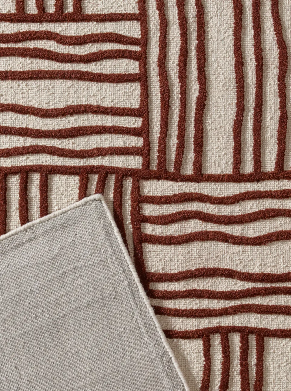 vloerkleed Luspool ecru bruin, foto 3