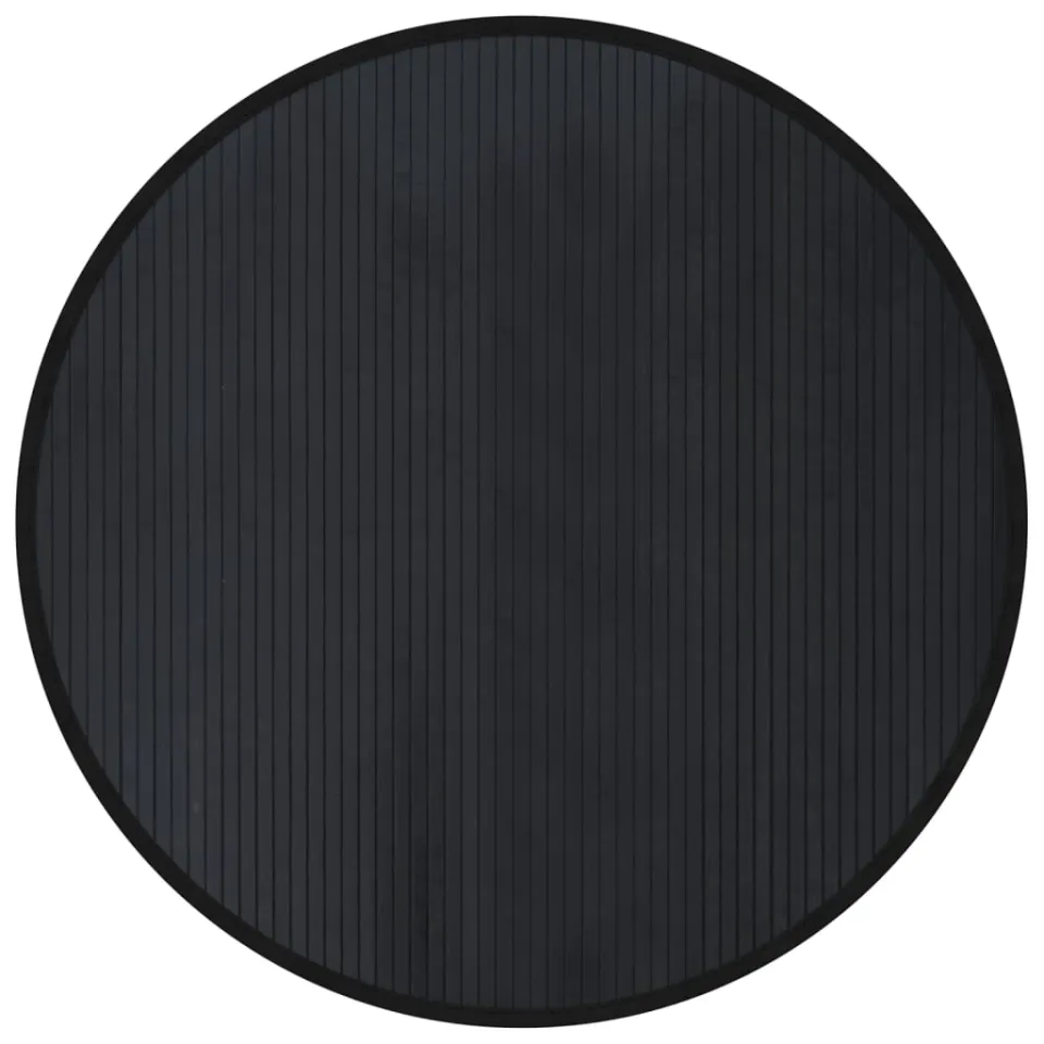 vidaXL Vloerkleed rond 100 cm bamboe zwart, foto 3
