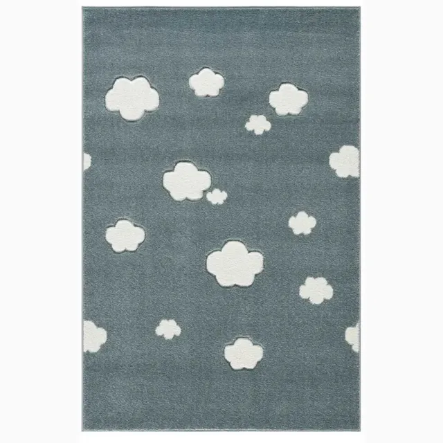 Livone kindertapijt wolken mint 160 x 230 cm Blauwgrijs