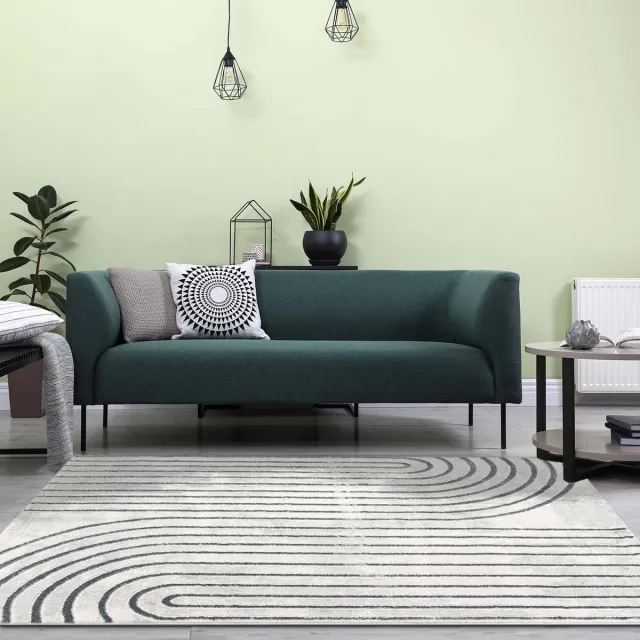 TrueWeave Laagpolig vloerkleed - Linnea crème/grijs 200x280