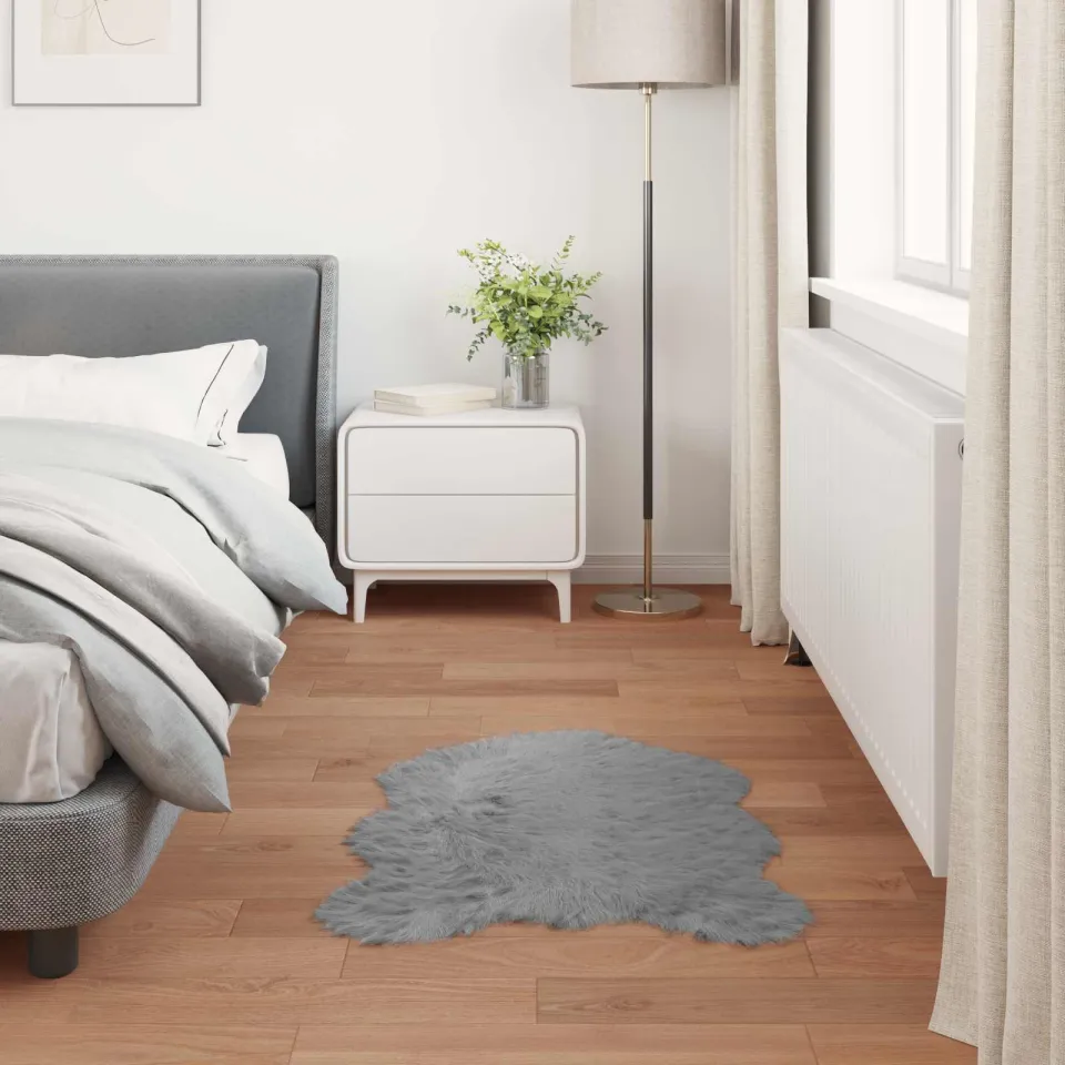 vidaXL Tapijt van imitatie TAFALLA Grijs 80 x 120 cm Polyester, foto 3