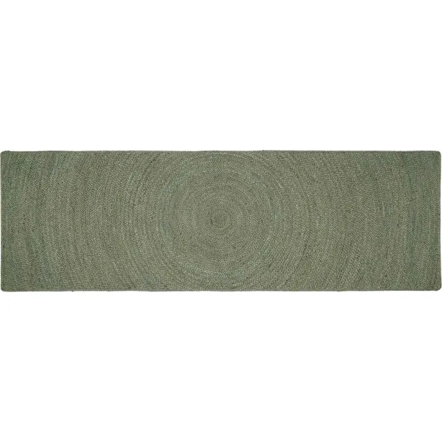 vidaXL Gebied Tapijt Olijfgroen 80 x 300 cm Jute