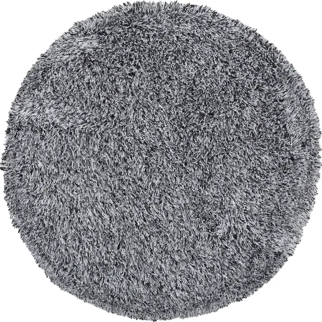 Beliani CIDE - Shaggy vloerkleed - Zwart/Wit - 140 cm - Polyester