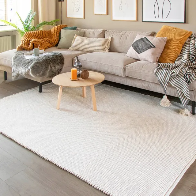 NATURL. Wollen vloerkleed Wise - Wit - 140x200cm