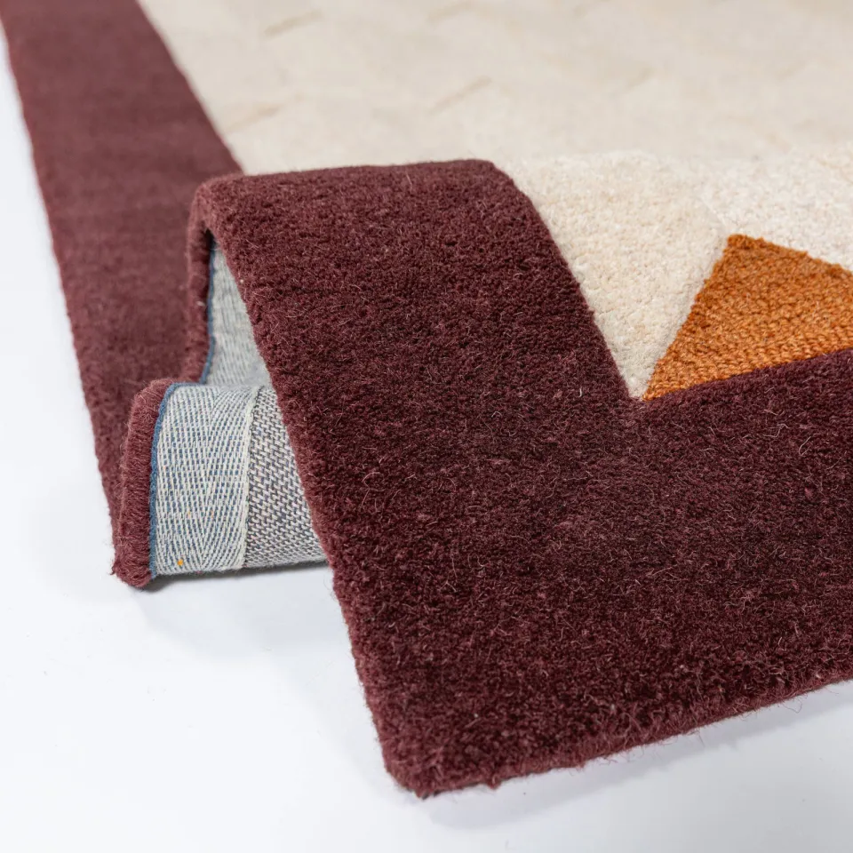 Flair Rugs laagpolig wollen vloerkleed rood, foto 4