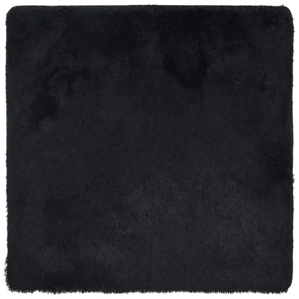 vidaXL Hoogpolig vloerkleed NAVARRA 200x200 cm polyester zwart