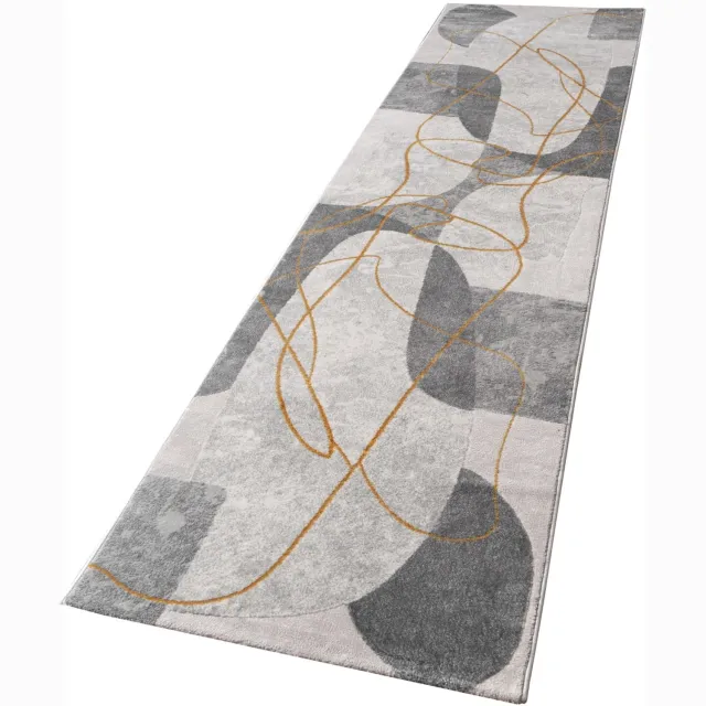 TT Home Vloerkleed - Geometrisch - Wasbaar - Grijs grau