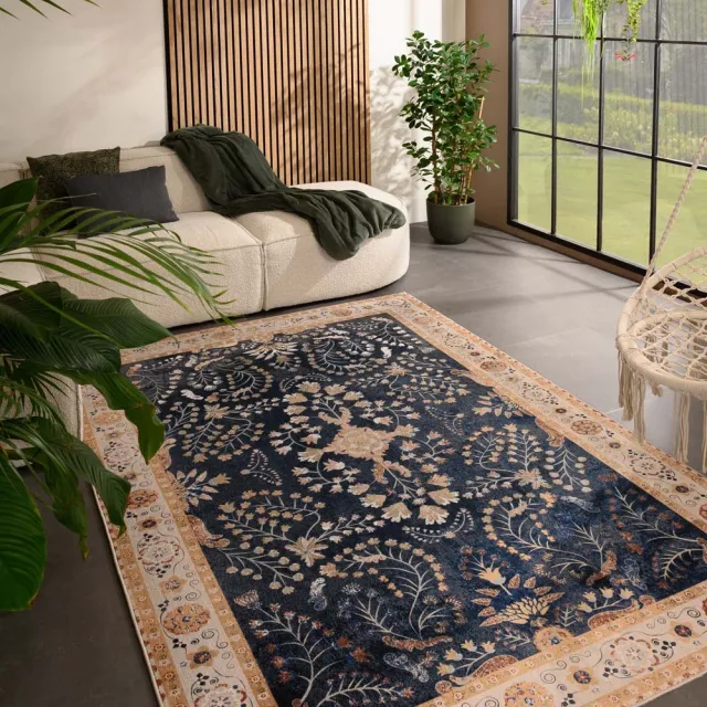 Heritaged Vintage buitenkleed - Valenca Sera donkerblauw 160x230