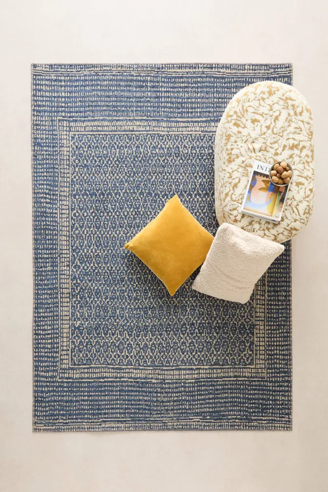 NOUS Living Tulia jute vloerkleed blauw, foto 2