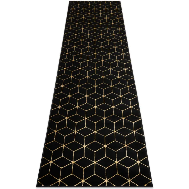 RUGSX Kleden Rugsx Tapijt GLOSS modern 409C 86 Kubus, stijlvol, 70x200 cm Zwart