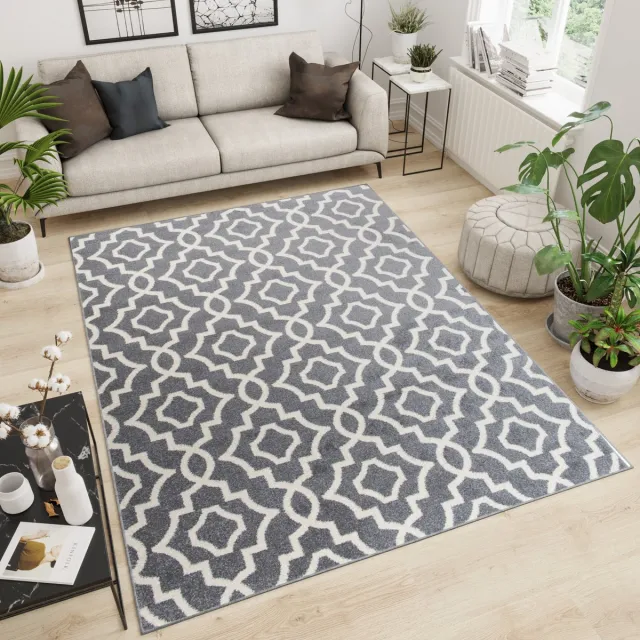 Tapiso Maroko Vloerkleed Woonkamer Tapijt Carpet Grijs 6