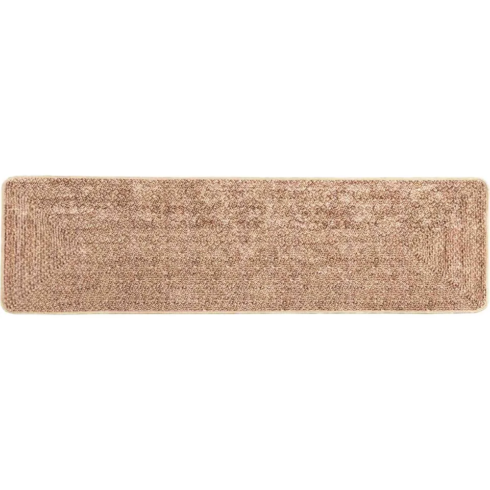 vidaXL Vloerkleedloper MARSA Bruin 50 x 200 cm Polyester en PVC Geel