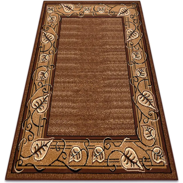 RUGSX Kleden Rugsx Tapijt BCF Morad FELIKS Klassiek Bladeren, kader 140x200 cm Bruin