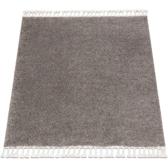 RUGSX Kleden Rugsx Tapijt BERBER vierkant 9000 bruin marokkaanse shag 160x160 cm