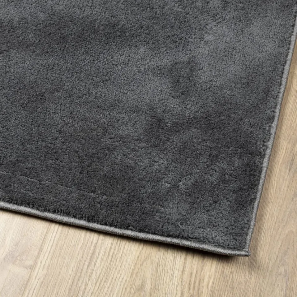 vidaXL Vloerkleed OVIEDO laagpolig 200x280 cm antracietkleurig, foto 4