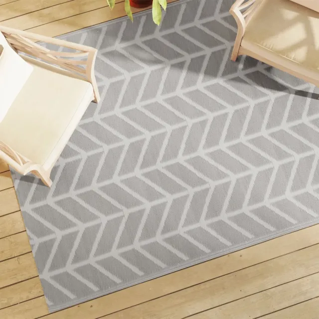 vidaXL Buitenkleed ARAKIL 160x230 cm PP grijs