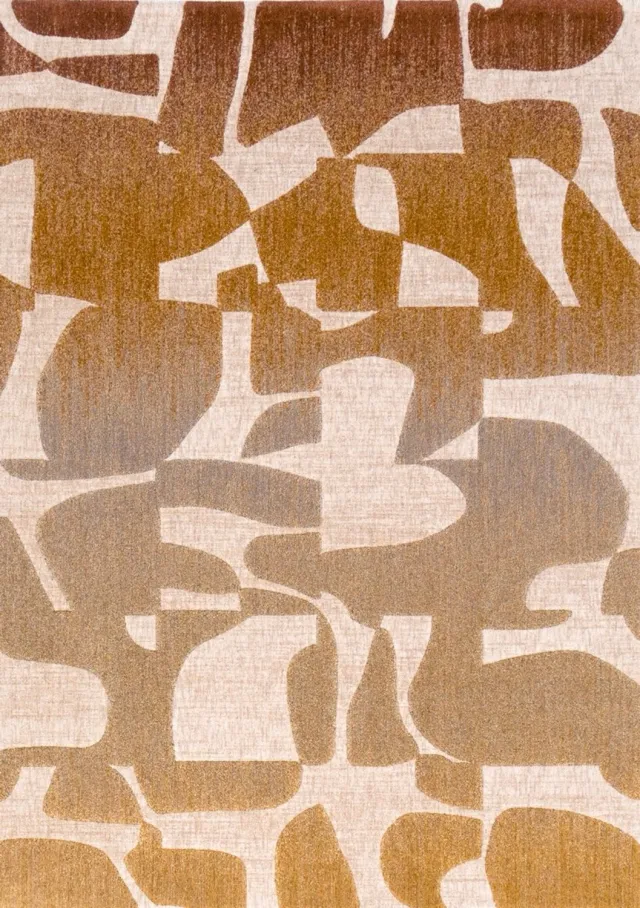 Acsento Duna Multi Vloerkleed - Oranje,Bruin,Beige - Rechthoekig - Polyester - Woonkamer, Eetkamer, Slaapkamer - Abstract - Modern, Boho, Design