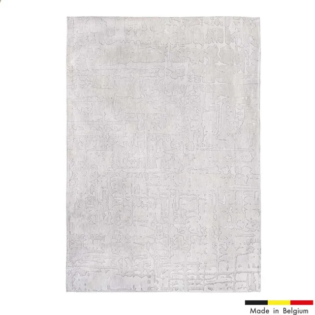 Louis de Poortere Wasbaar Binnen & Buiten Vloerkleed - 170 x 240 cm - Louis De Poortere Baobab Tsingy Oyster - Laagpolig Tapijt - Gerecycled PET - Made in Belgium - Circulair Grijs