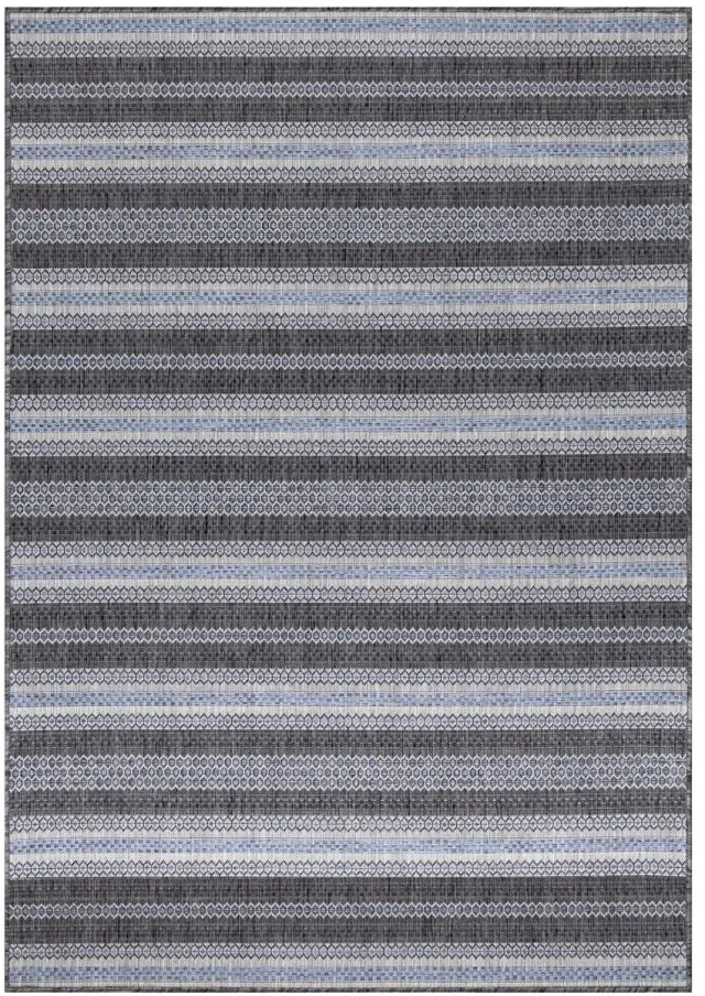 Dutch XXL Buitenkleed | Sunny | Strepen | Zwart | Buitentapijt | Tuintapijt