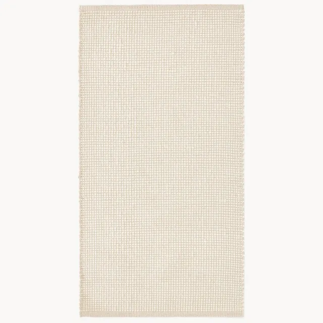 Westwing Collection Handgeweven wollen vloerkleed Amaro Beige