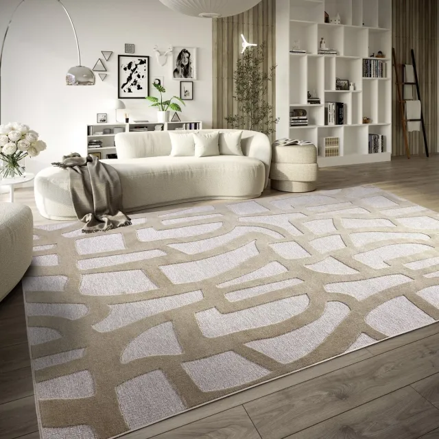 Villeroy & Boch Flycarpets Villeroy & Boch - Laagpolig Vloerkleed - Therese - Creme - 200x290 cm Beige