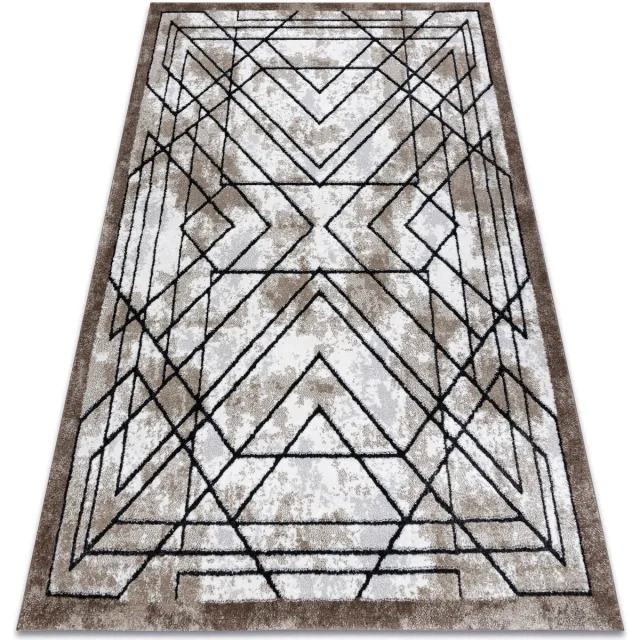 RUGSX Kleden Rugsx Tapijt modern COZY Lina, geometrisch - Structureel 140x190 cm Bruin