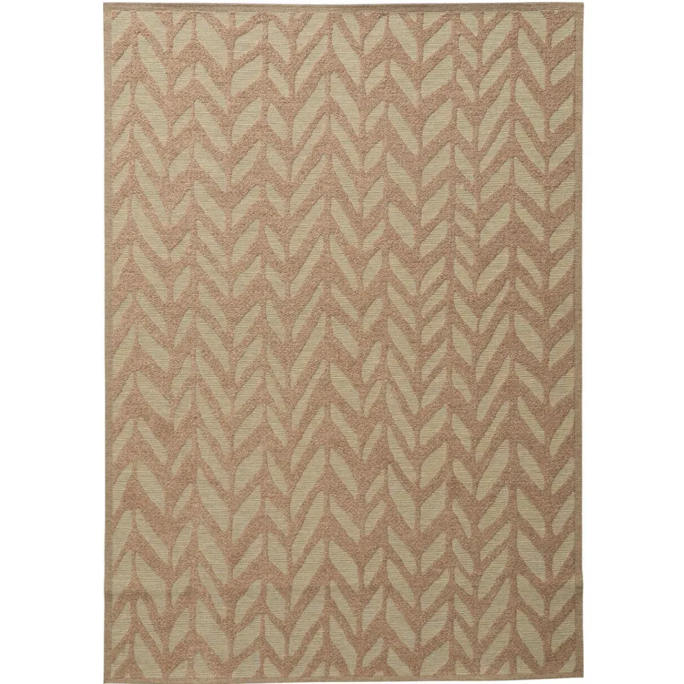 NOUS Living binnen- en buitenvloerkleed terra (230x160 cm) naturel/terra