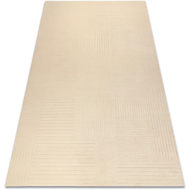 RUGSX Kleden Rugsx Wollen tapijt TEXTURA 488.10.LA100 OSTA - Lijnen, 200x300 cm Beige