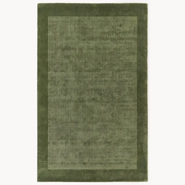 Westwing Collection Laagpolig vloerkleed Kari Groen
