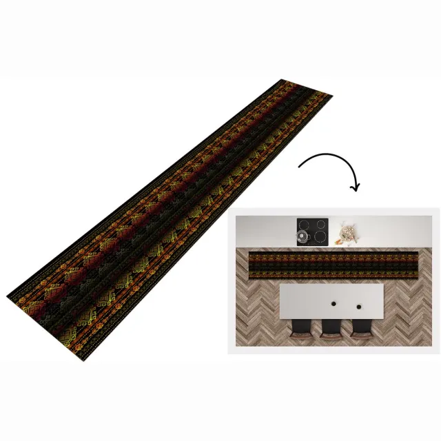 KitchenYeah Keukenloper - Loper keuken - Afrika - Patronen - Abstract - Keukenloper vinyl Multicolor