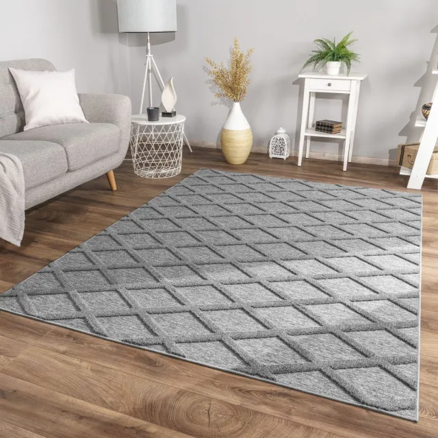 TT Home Woonkamertapijt eetkamer kortpolig Scandinavisch 120 x 160 cm Rechthoek 120 x 160 cm Rechthoek antraciet