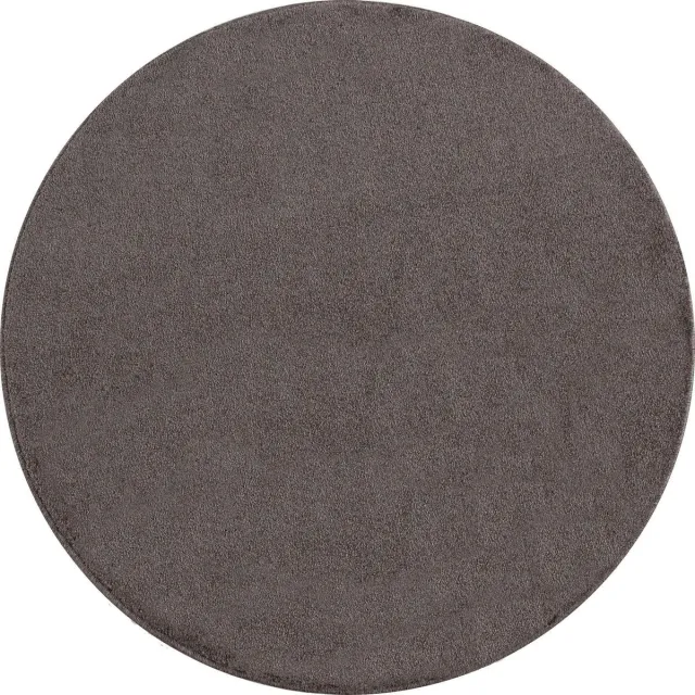 Muratap Basics Effen Rond Vloerkleed Bruin Laagpolig- 120 CM Ø