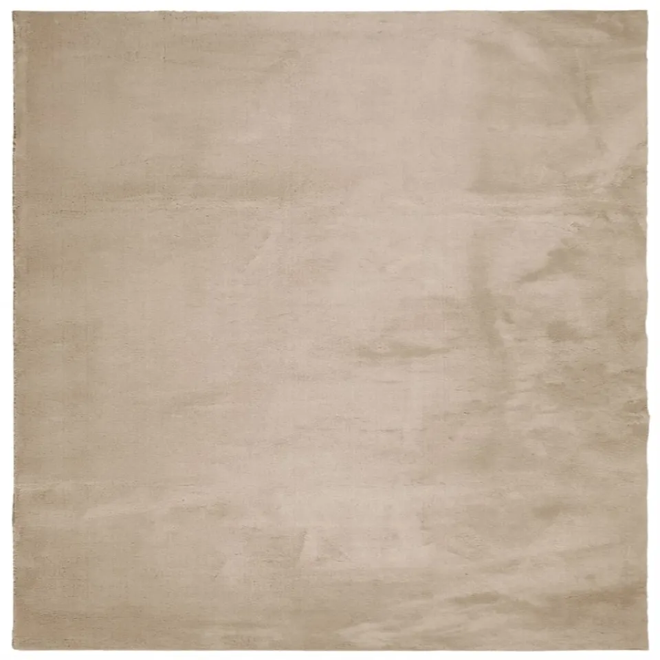 vidaXL Vloerkleed HUARTE laagpolig zacht wasbaar 200x200cm zandkleurig, foto 3