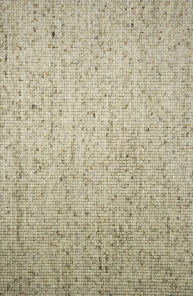 DÉJA Living Vloerkleed Rond Ø160cm - Laagpolig Beige Wol - Bela